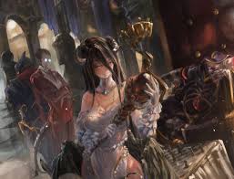 Anime Overlord Ainz Ooal Gown Albedo Overlord Black Hair Blush Chess Board Demiurge Overlord Girl Glasses Horns Long Hair O In 2020 Albedo Anime Anime Images