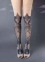 37 Tattoo Socks Perfect For People Who Love Tattoos But Don T Want To Commit Retro Fashion Outfits Tattoo Tights Fashion Tights