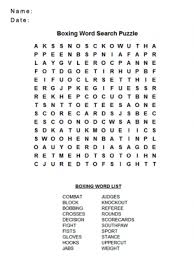 We hope you enjoy the word search puzzles that are posted here for free download. Boxing Word Search Puzzles