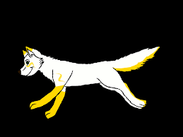 Red black and white wolf anime gif. Thunder The Running Wolf On Make A Gif