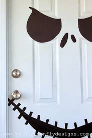 Jack skellington king of halloween town discovers christmas town but his attempts to bring christmas to his home causes confusion. Jack Skellington Door With Free Printable Homemade Heather