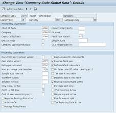 Enter Global Parameters For Company Code Oby6 Sapspot