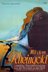 Rheingold Vs Edelweiss Luxury Day Trains From The North Sea To The Alps Train Posters Austria Travel Poster Vintage Travel Posters