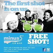 Minus 5 Ice Bar Las Vegas Free Shot Discount Coupon Las Vegas Coupons Ice Bar Las Vegas Las Vegas Trip