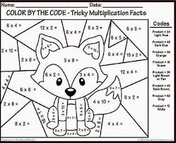 Foster the literacy skills in your child with these free, printable coloring pages that can be easily assembled int. Free Printable Multiplication Coloring Pages Free Coloring Pages Math Coloring Worksheets Christmas Math Worksheets Fun Math Worksheets