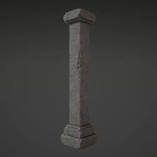 Column 3rd Low Poly Models House 3d Model Column