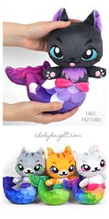 It's not perfect, and there are things i would do differently if i were to make it again, but i think i did an okay job at making the celebrity cat into a plush cat. Diy Fabric Mermaid Kitty Plush Free Sewing Pattern Fabric Art Diy