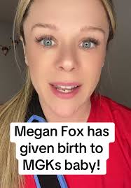 #greenscreen Megan Fox has given birth to Machine Gun Kelly, a.k.a. Colson  Baker a.k.a. MGK‘s baby Mom and Baby appear to be happy and healthy  congratulations. #MachineGunKelly #MGK #ColsonBaker ...