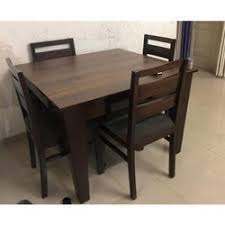 Most dining tables are made to standard measurements like other furniture. Standard Height Brown 4 Seater Wooden Dining Table Set For Home Size Dimension 6x6 Feet Rs 18000 Set Id 20862645448