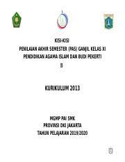 Pr lks intan pariwara kelas 11 (xi) semester 2 2019/2020 pdf klik disini. 1 Kisi Kisi Pas Pai Ganjil Kls Xi 2019 Rev Doc Kisi Kisi Penilaian Akhir Semester Pas Ganjil Kelas Xi Pendidikan Agama Islam Dan Budi Pekerti B Course Hero