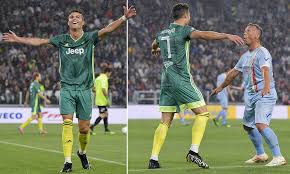 Partita del cuore 2019 | interview with sebastian vettel & charles leclerc. Cristiano Ronaldo Scores Solo Goal In Juventus Charity Match And Opponent Joins In Celebration Daily Mail Online