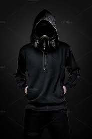крутые фото на аву в вк для пацанов без лица Gas Mask Man Dengan Gambar Seni Gelap Lukisan Wajah Gambar