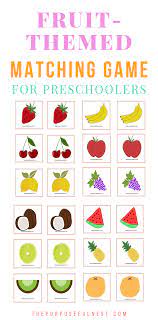 Free Printable Fruit Matching Game For Preschoolers Educational Games For Preschoolers Games For Toddlers Matching Games For Toddlers