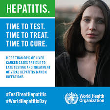 There are five main hepatitis viruses, referred to. World Hepatitis Day 2018