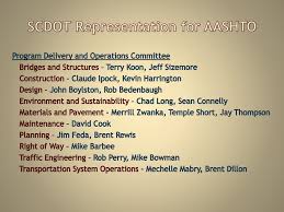 AASHTO and SCDOT Partnership and Publications