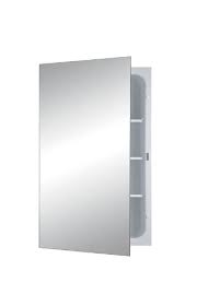 This medicine cabinet recesses between standard wall studs and measures (with the mirrored door) 16 inches wide, 20 inches high, and 5 inches deep. Jensen 1438 Focus Frameless Medicine Cabinet With Polished Mirror 16 Inch By 26 Inch Buy Online In Angola At Angola Desertcart Com Productid 26965268