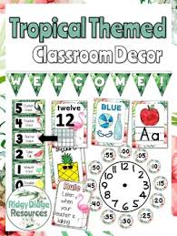 Tropical Themed Classroom Decor Bundle