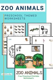 zoo animals printable worksheets and resources pre k