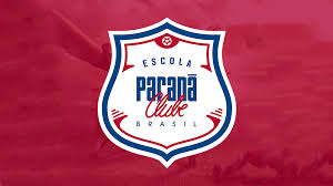 The club's name is written in blue, as is the word brasil. Rio Negro Tera Escolinha De Futebol Do Parana Clube