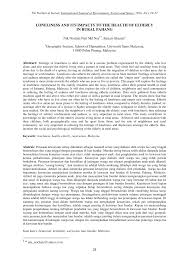 4) tarikh kelayakan mulai januari 2011. Pdf Loneliness And Its Impacts To The Health Of Elderly In Rural Pahang