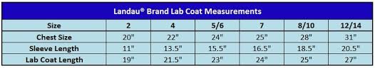 Kids Lab Coat Size 8 10 Landau My Kids Lab Coat