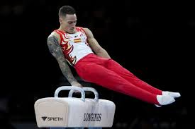 Barra fija, paralelas, salto, caballo con arcos, anillas y suelo de gimnasia. Designado El Equipo Espanol De Gimnasia Para Los Jjoo De Tokio Sexto Anillo