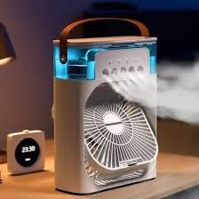 3-in-1 Mini Air Cooler Fan, Humidifier & LED Night Light – Mall Depo
