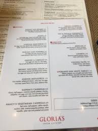 Nikki nicholson, 46elia ramoselias ramos, 62gloria ramos, 76. One Page Of Menu Picture Of Gloria S Latin Cuisine Flower Mound Tripadvisor