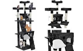Vidaxl ansamblu pentru pisici mic cu stâlpi de zgâriat, 44 cm. Ansamblu De Joaca Pentru Pisici Negru Alb 170cm Mxy 2780 Arhivat