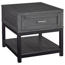Black enrique cross legs end table. Signature Design By Ashley Caitbrook 204345436 Rectangular End Table In Gray Black Finish Sam Levitz Furniture End Tables