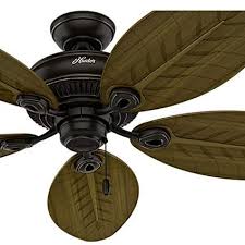 Hunter Fan 54 In Indoor Outdoor Ceiling Fan Without Light In Onyx Bengal 5 Palm Shaped Fan Blades Included Certified Refurbished Review Ceiling Fans Without Lights Ceiling Fan Outdoor Ceiling Fans