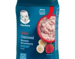 Gerber Lil Bits Oatmeal Banana Strawberry Baby Cereal 8oz Gerber Baby Food Baby Cereal Baby Food Recipes