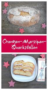 Quarkstollen Mit Orangen Marzipan Fullung Schnelle Einfache Rezepte Rezept Quarkstollen Marzipan Kuchen Und Torten