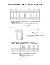 Check spelling or type a new query. Uji Homogenitas Bartlett Manual Vs Spss