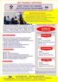 Get your personal training certification online with ace fitness. Irs Training On Twitter Now Get Hrdf Certified Attend The Hrdf Train The Trainer Certification Programme Start In April 2020 Gain The Right Knowledge Skill And Attitude Of A Hrdf Certified Trainer Deliver Training
