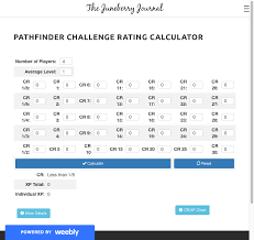 This website exists thanks to the contribution of patrons on patreon. Challenge Rating Calculator The Juneberry Journal Calculator Challenges Roleplaying Game