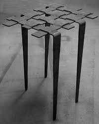 Hand Forged Metal Work Steel Table Modern Weave Iron Table Blacksmithing Iron Furniture Forging Metal