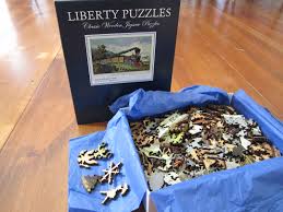 No two pieces in any puzzle are alike, and each puzzle features dozens of intricate, charming whimsy pieces. I Love These Old Fashioned Real Wooden Jigsaw Puzzles From Liberty Puzzles In Colorado Disney Puzzles Wooden Jigsaw Puzzles Wooden Puzzles