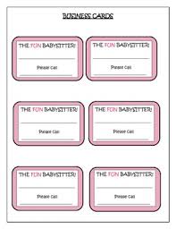 Letterpress business cards free business cards unique business cards business card design babysitting flyers babysitting activities babysitter notes pinterest for business card maker. My Babysitting Kit Printable Pack By Annie S Adventures In Homeschooling