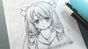 Gambar anime keren pensil romantis. Cara Menggambar Anime Loli Cute How To Draw Anime Youtube