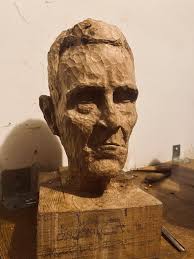 Civil War Union Soldier carved from basswood.