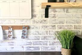 This diy faux brick wall is an easy and inexpensive brick accent wall for your rustic decor! Diy Faux Brick Wall A Super Easy Wall Treatment The Savvy Sparrow