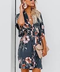 Bring Relaxed Allure To The Day S Look With This Slouchy Layering Piece Boasting A Deep V Neckline And F Mini Dress Casual Mini Shirt Dress Women Cheap Dresses