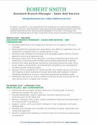 We are searching for a new assistant manager to join our team who is interested in helping to hire and train other team members. Assistant Branch Manager Resume Samples Qwikresume