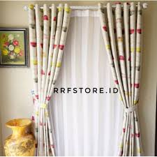 Hordeng pintu kamar murah 100x200cm bahan katun polymicro halus tebal: Gorden Blackout Umbrella Series Tirai Jendela Pintu Kamar Kaca Shopee Indonesia