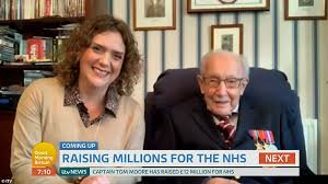It's a customary honor for centenarians, but in this case, it felt more like a mash note from one national icon to another. Jane Fryer Meets Tom Moore The War Veteran Who Has Raised 11million And Counting For The Nhs Daily Mail Online