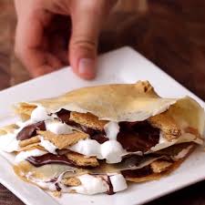 S Mores Crepes Recipe By Tasty Food Tasty Crepe Recipes