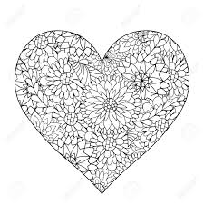 Part of this increase has been that once it was started, and adults started doing it, researchers were keen to understand whether it had any therapeutic benefits. Hand Drawn Flower Heart For Adult Anti Stress Coloring Page With High Details Isolated On White Background Pattern For Relax And Meditation Royalty Free Cliparts Vectors And Stock Illustration Image 99850133