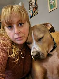 Quiet night at home with cuddly pet