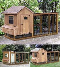 Front view of chicken coop. Chicken Coop With Lean To Kennel Two In One Combo Project Plans Instructions Ebay